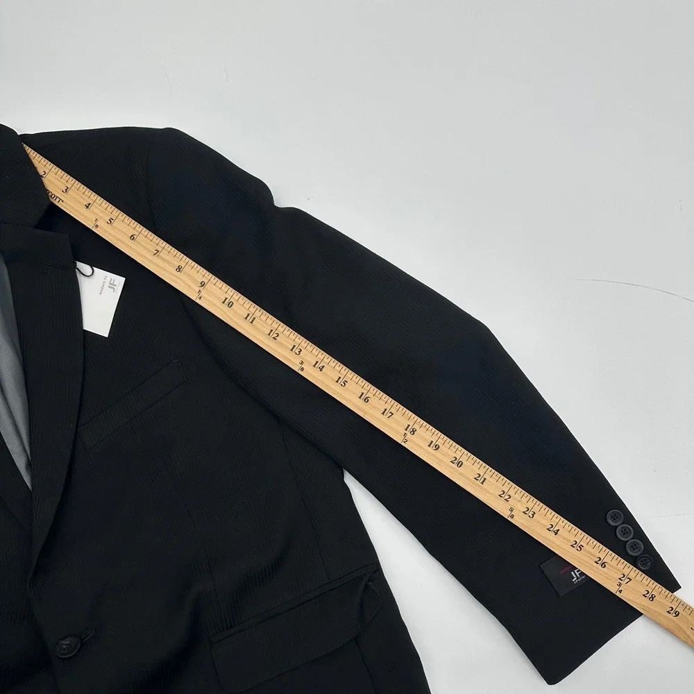 J Ferrar Mens Black Triton Textured Blazer Modern Fit Suit Jacket‎ 40 Short NEW